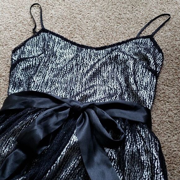 Dkny black and cream cocktail dress size 10 - Picture 2 of 7